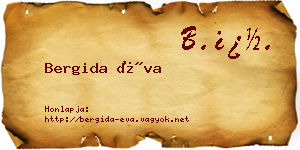 Bergida Éva névjegykártya
