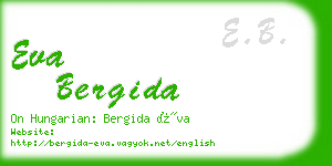 eva bergida business card